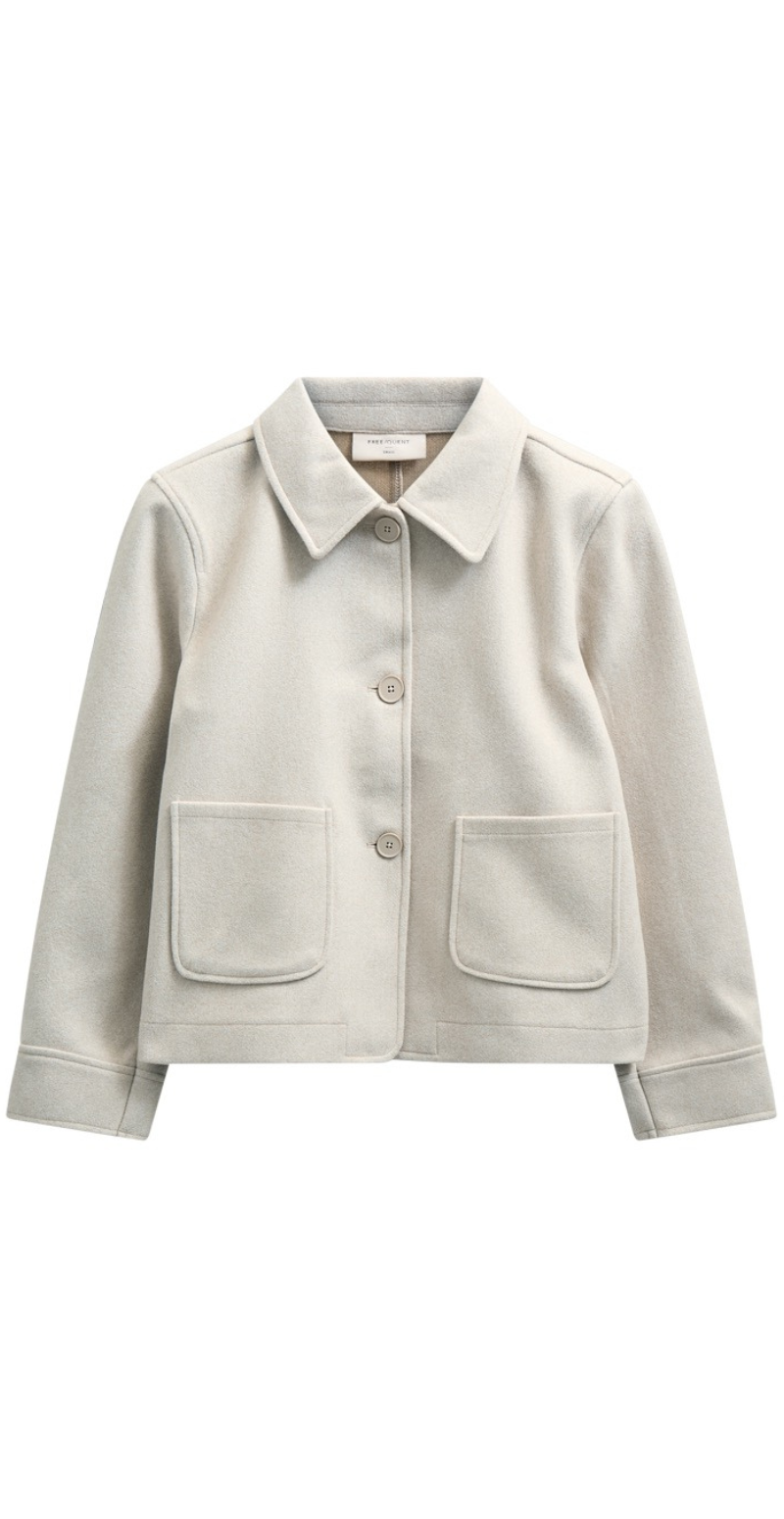 Yanna jakke med lommer moonbeam melange Freequent