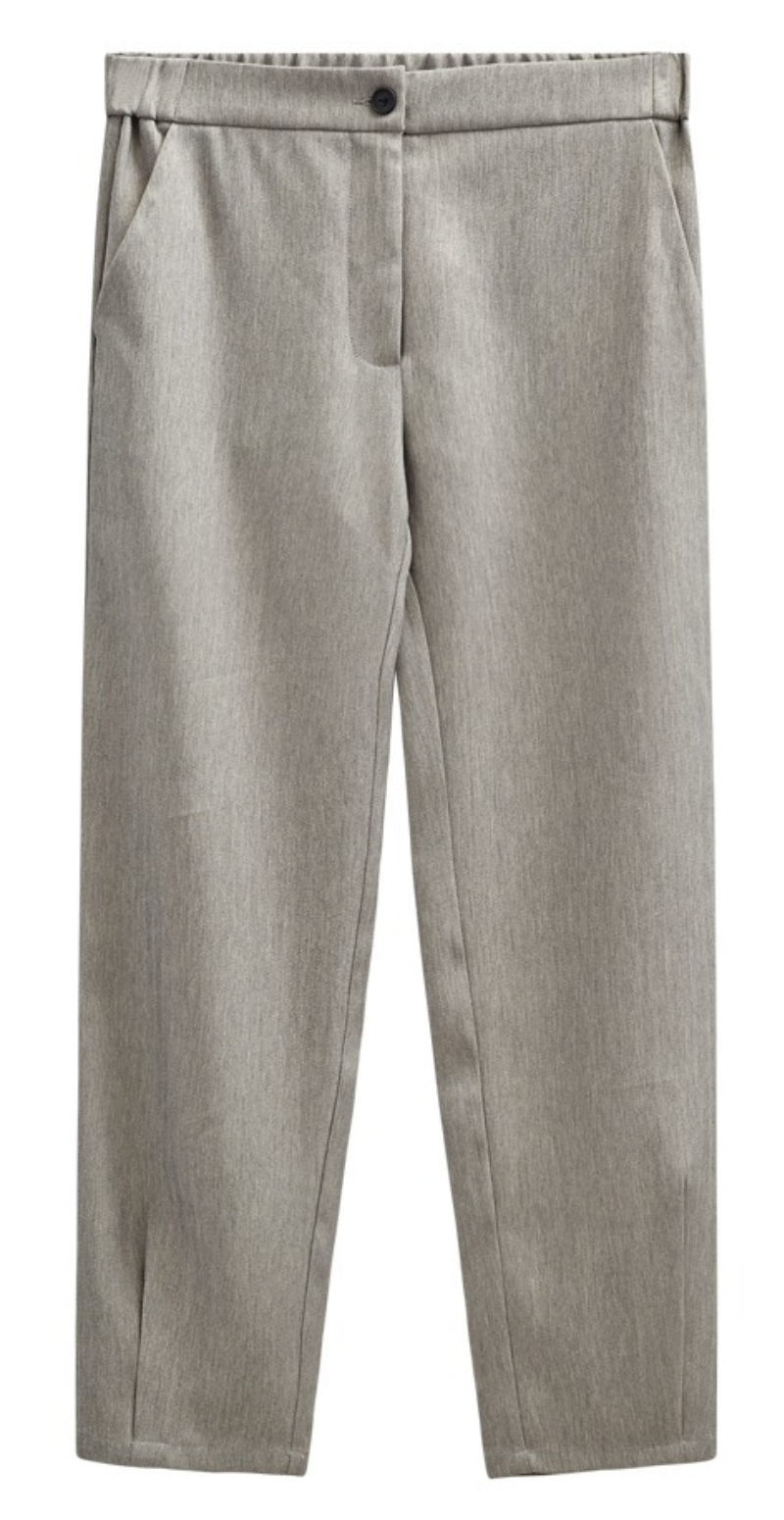 Caia bukser med læg light grey melange Freequent