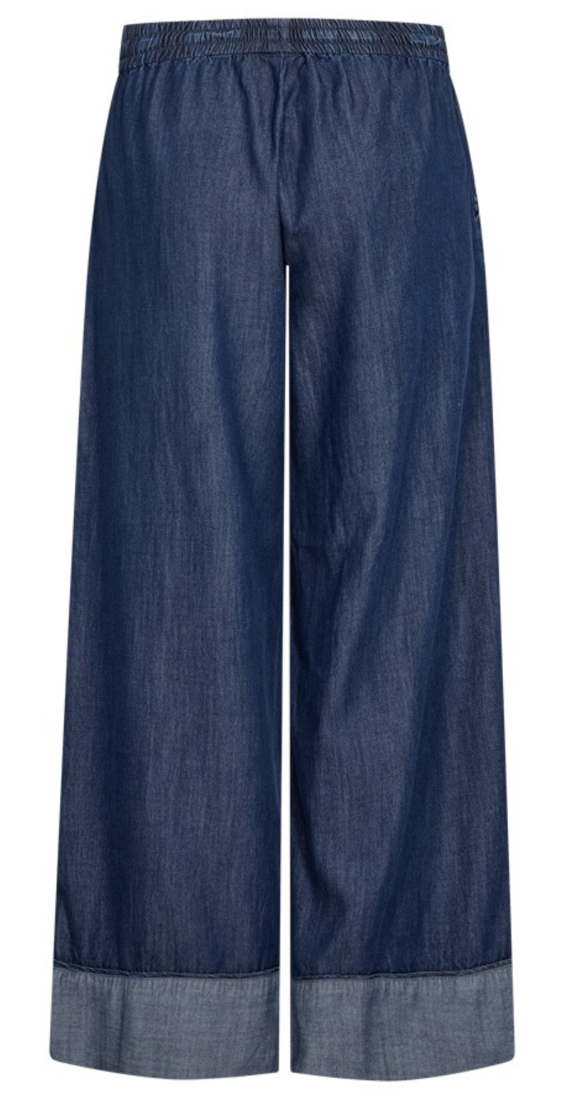 Wilke denimbukser med piping detaljer medium blue denim Freequent