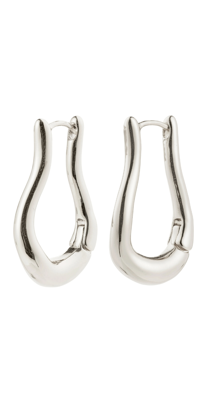 Unfold hoops sølvbelagt