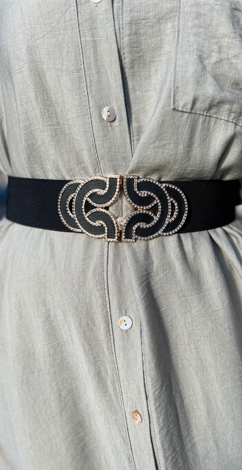 Elastikbælte med similistenspænde LikeLondon