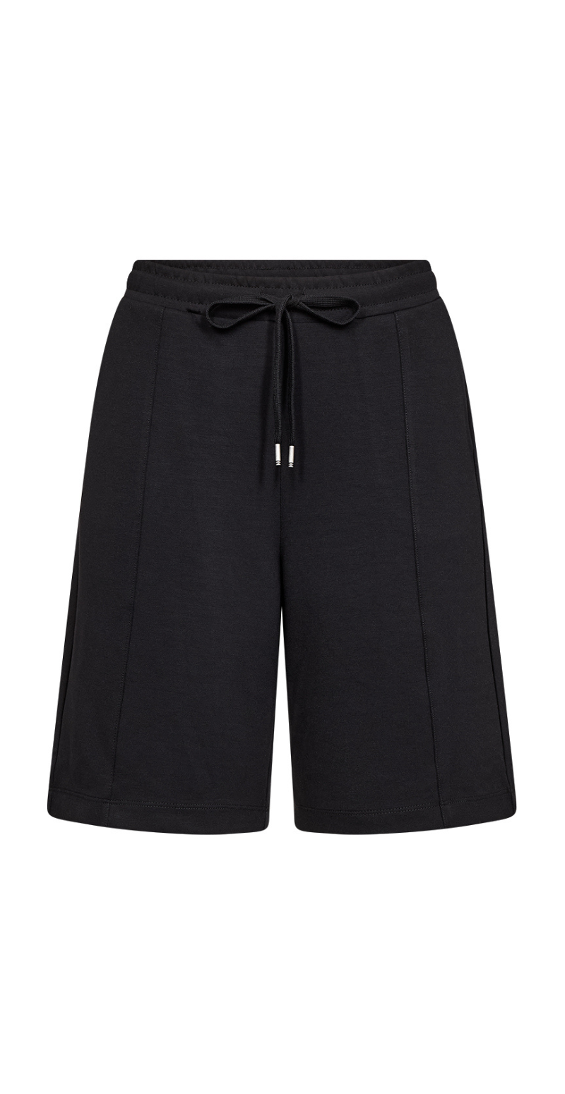 Julia shorts med bindebånd i taljen sort LikeLondon