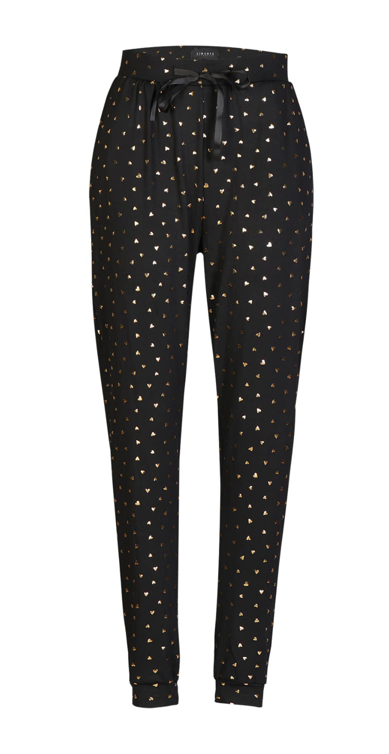 Alma bukser med hjerter black gold heart Liberté