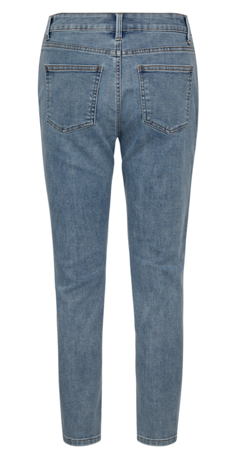 lysblå denim buks