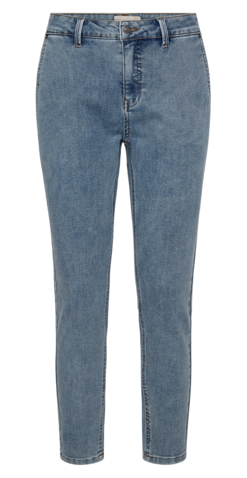 lysblå denim buks