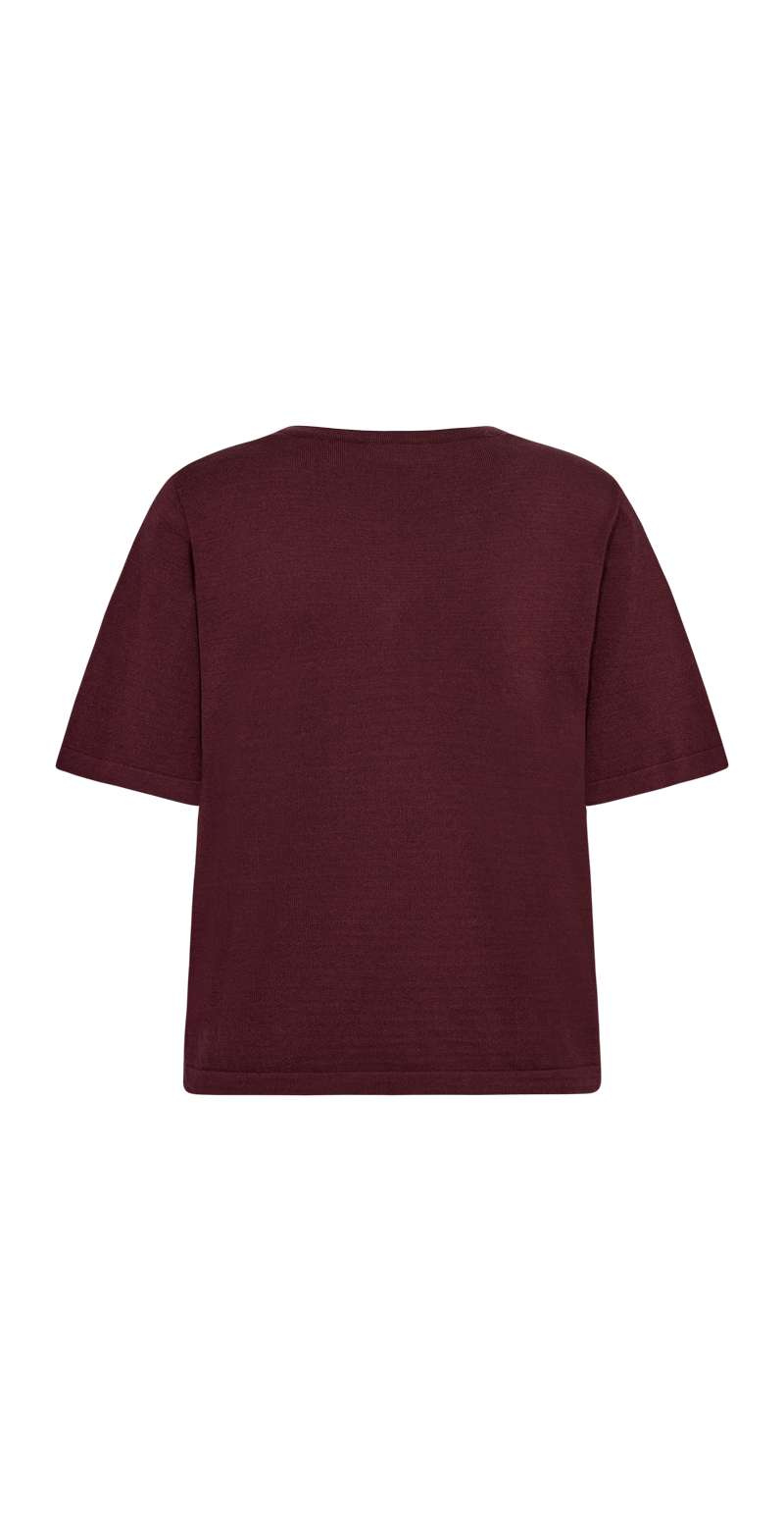 Rose pullover med korte ærmer og stræk port royale Freequent