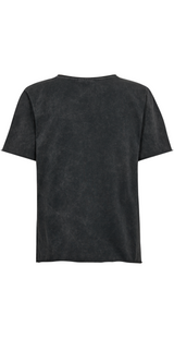 T-shirt med tekst i sten sort