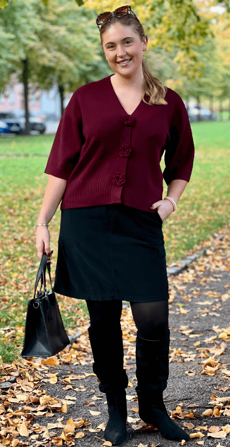 Alpi cardigan med hæklede knapper port royale