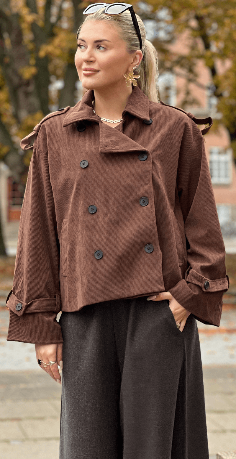 Marika fløjlsjakke brun LikeLondon