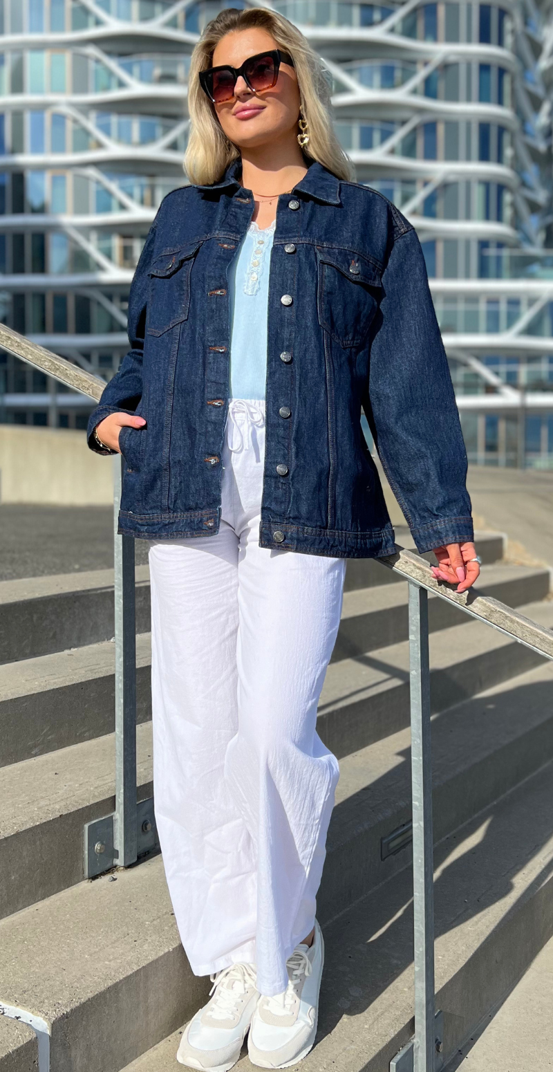 Kalo oversize denim jakke dark blue