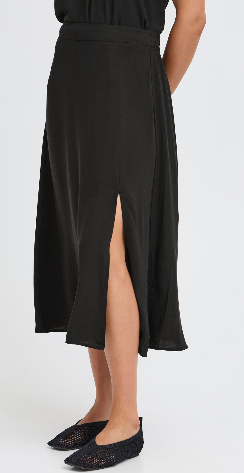 Joella midi skirt med slids meteorite B.young