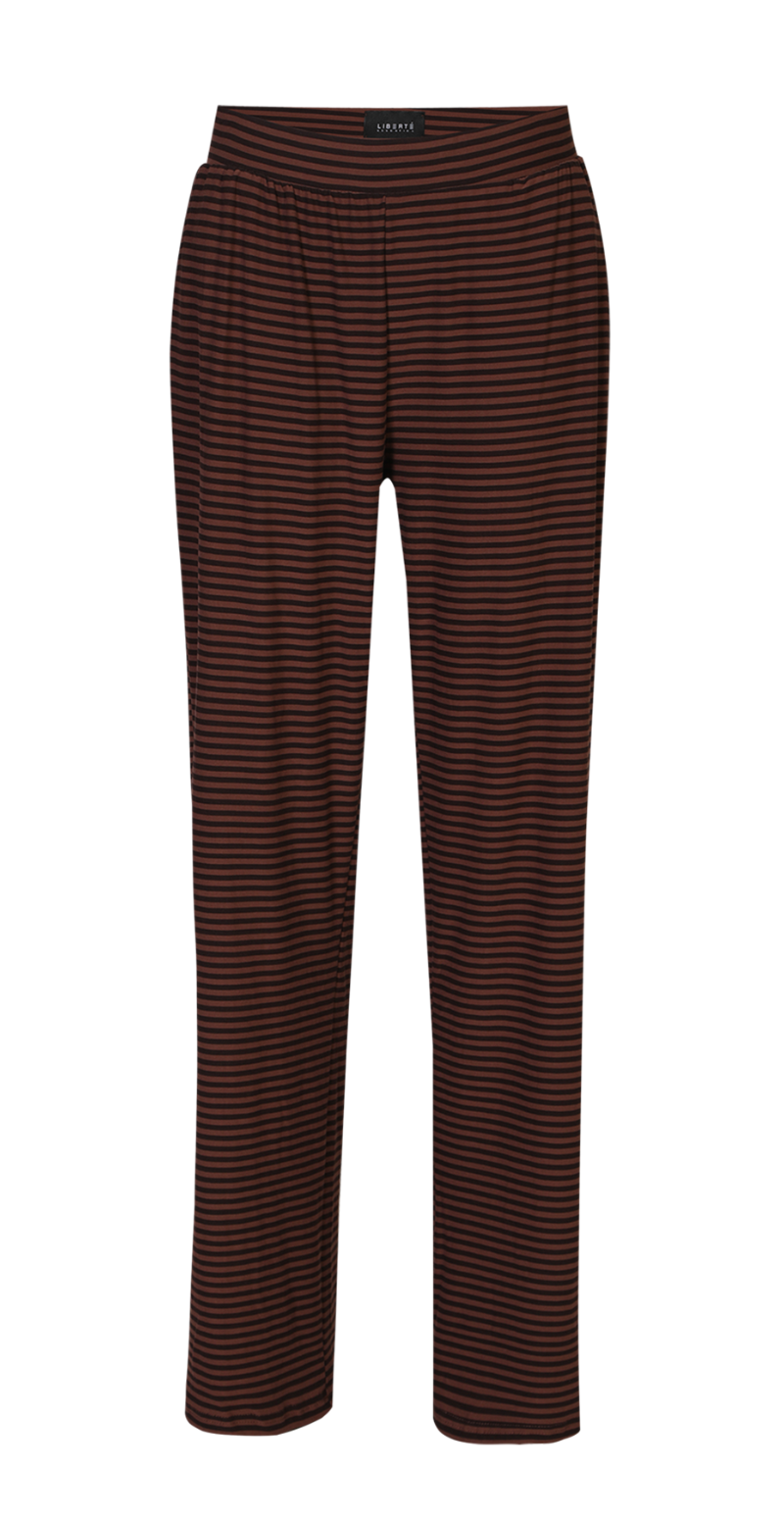 Alma bukser med vidde ben og striber espresso stripe Liberté