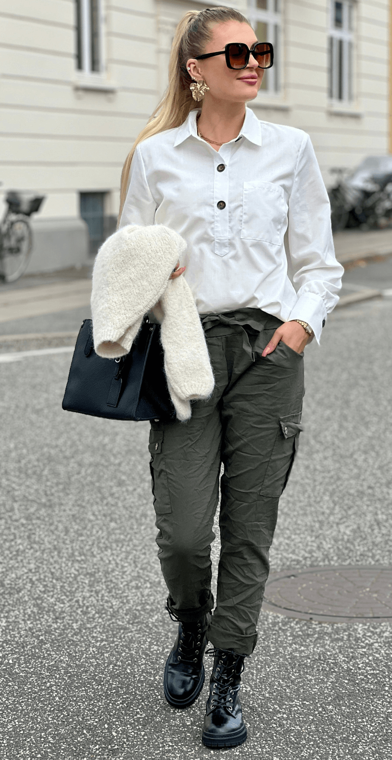 Rie luksus cargo bukser military LikeLondon