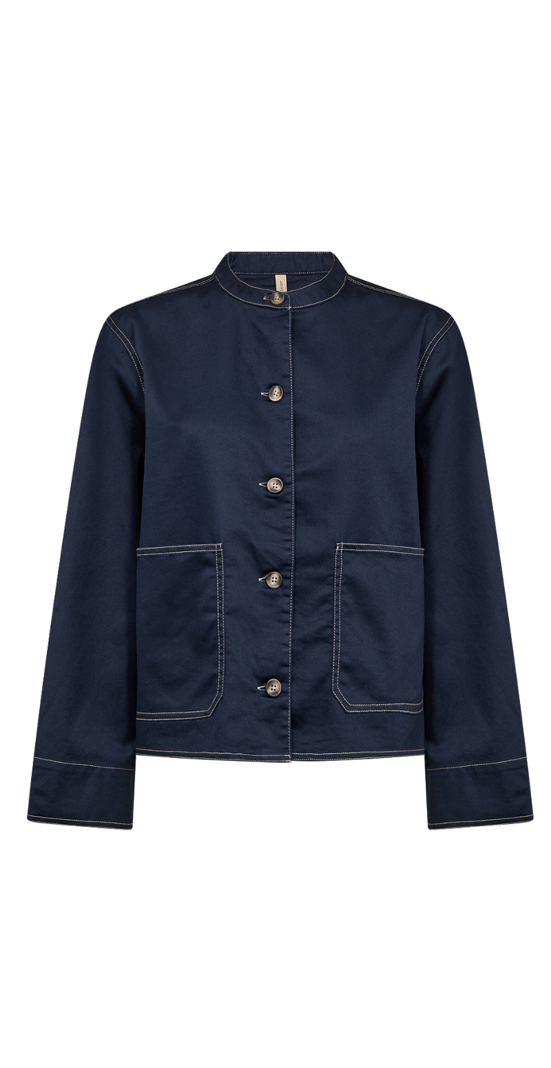 Penny jakke med tydelige stikninger navy LikeLondon