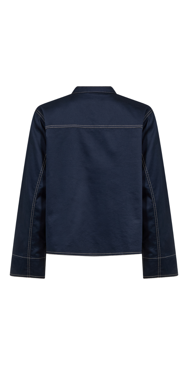 Penny jakke med tydelige stikninger navy LikeLondon