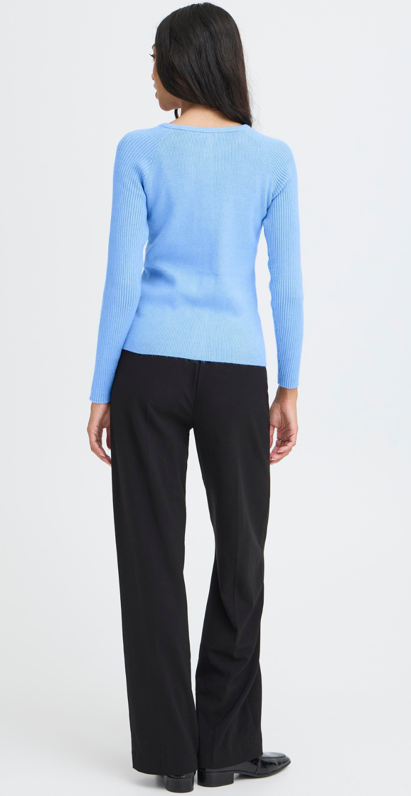 Norma rib cardigan della robbia blue B.young
