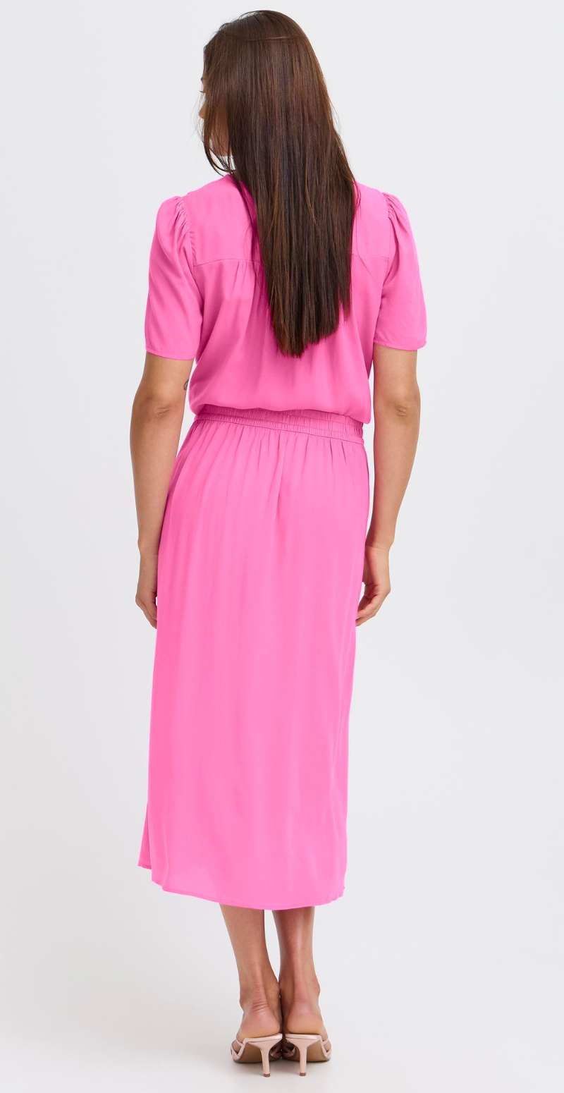 Joella midi skirt med slids raspberry rose B.young