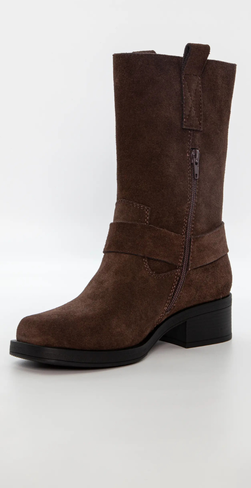 Bikerstøvler med detalje dark brown