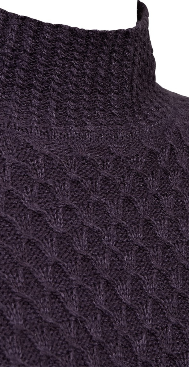 Cathy strikket pullover med mønster nightshade Freequent