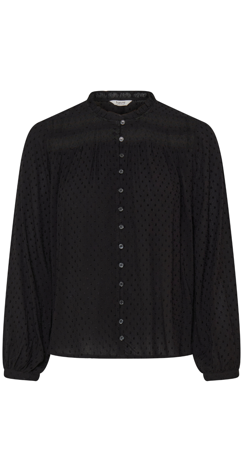 Helmine bluse med hulmønster meteorite B.young