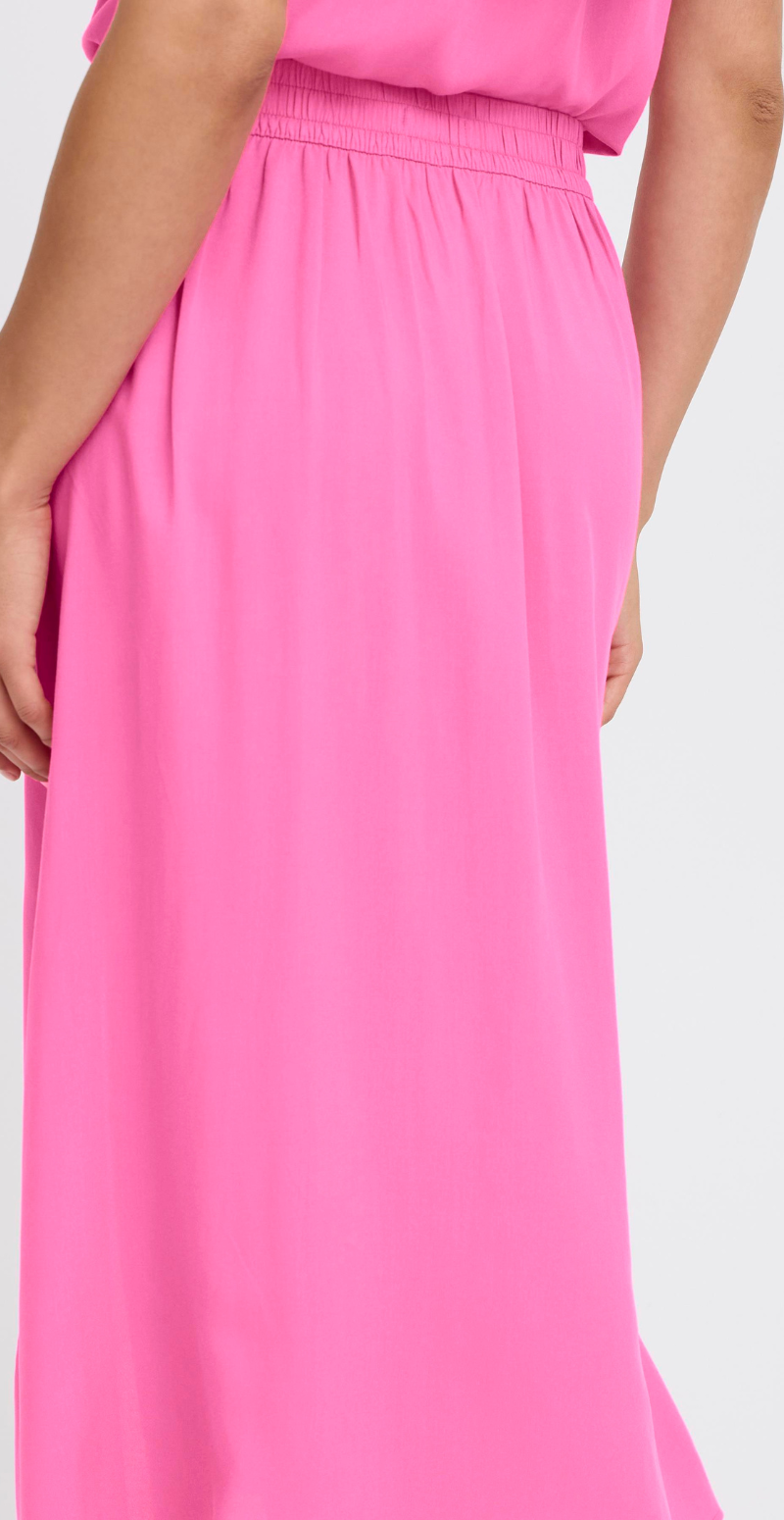 Joella midi skirt med slids raspberry rose B.young