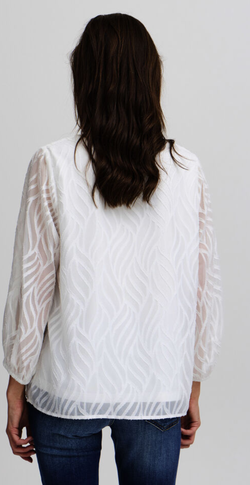 Frikke bluse med mønster off white B.young