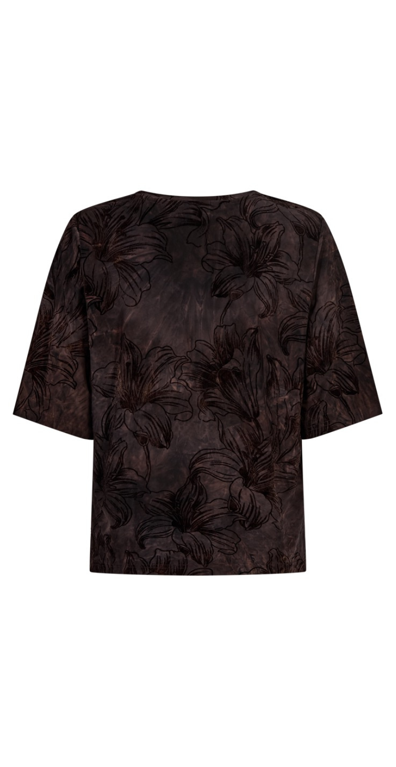 Grsessolana tee med velourprint mole Freequent