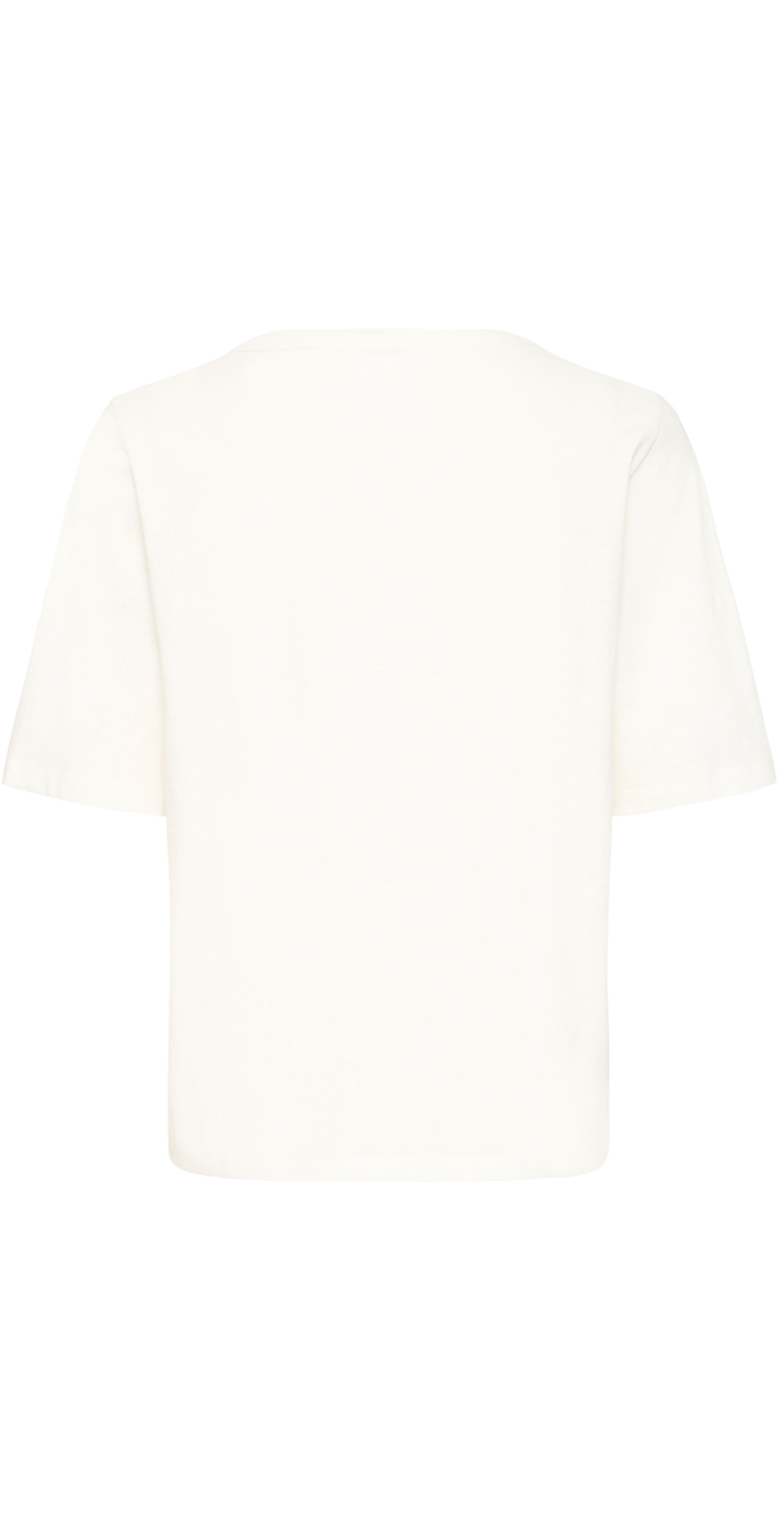 Palora bluse med v-hals og palme marshmallow B.young