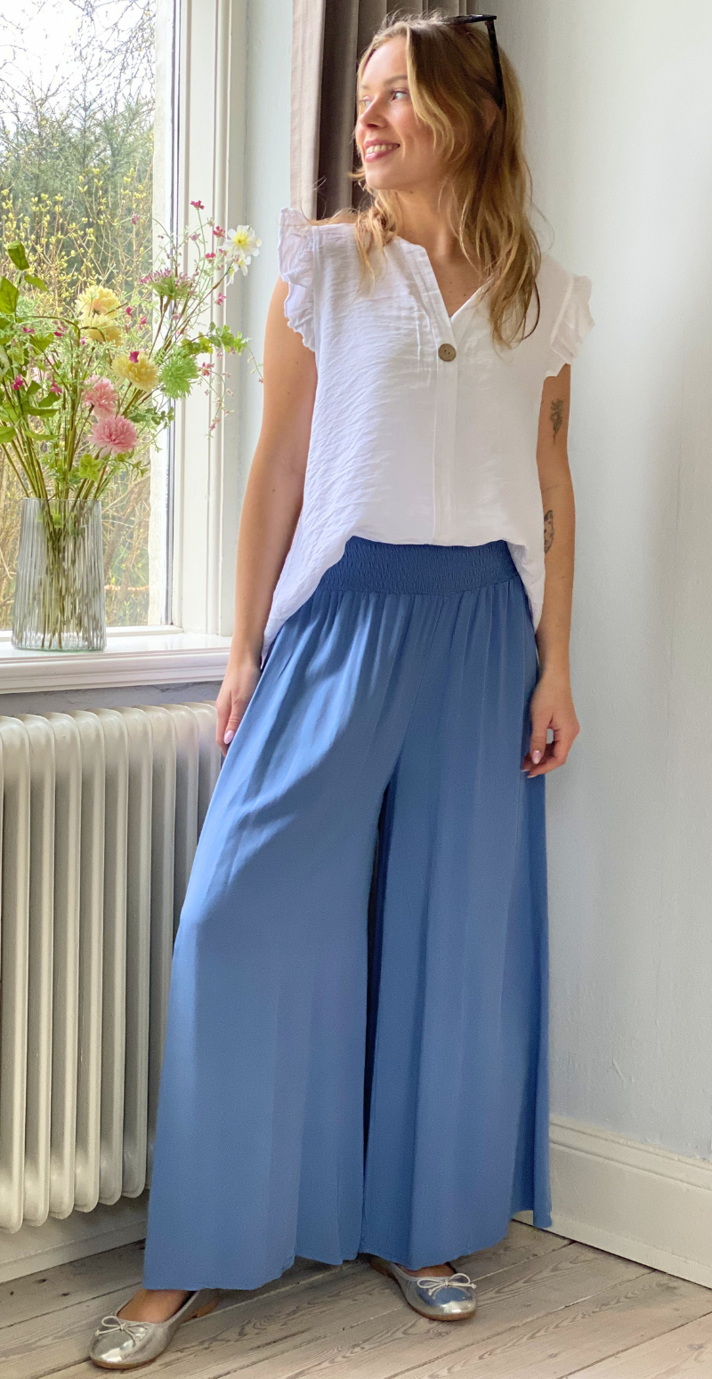 Peggy bukser med brede ben og smock jeans LikeLondon