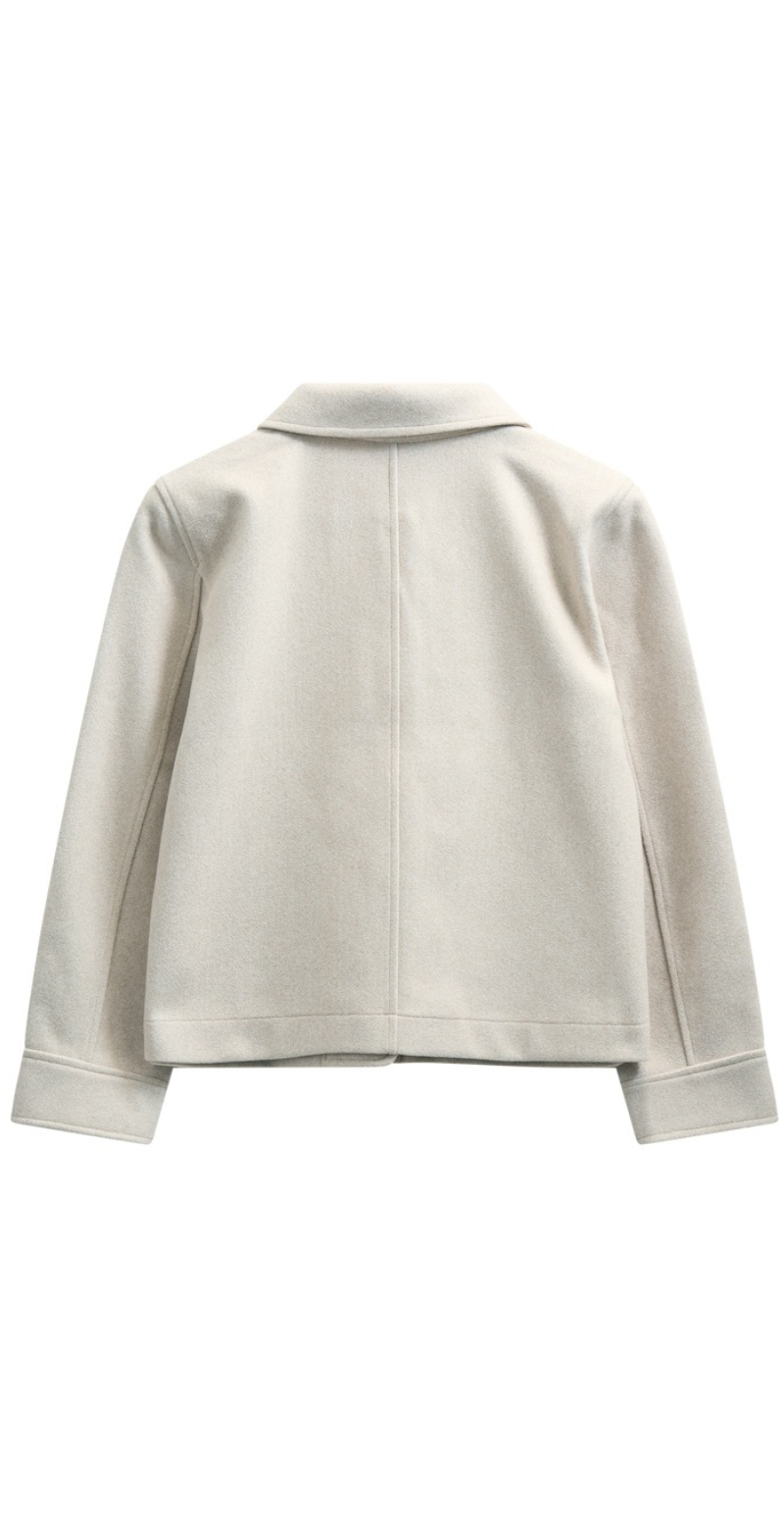 Yanna jakke med lommer moonbeam melange Freequent