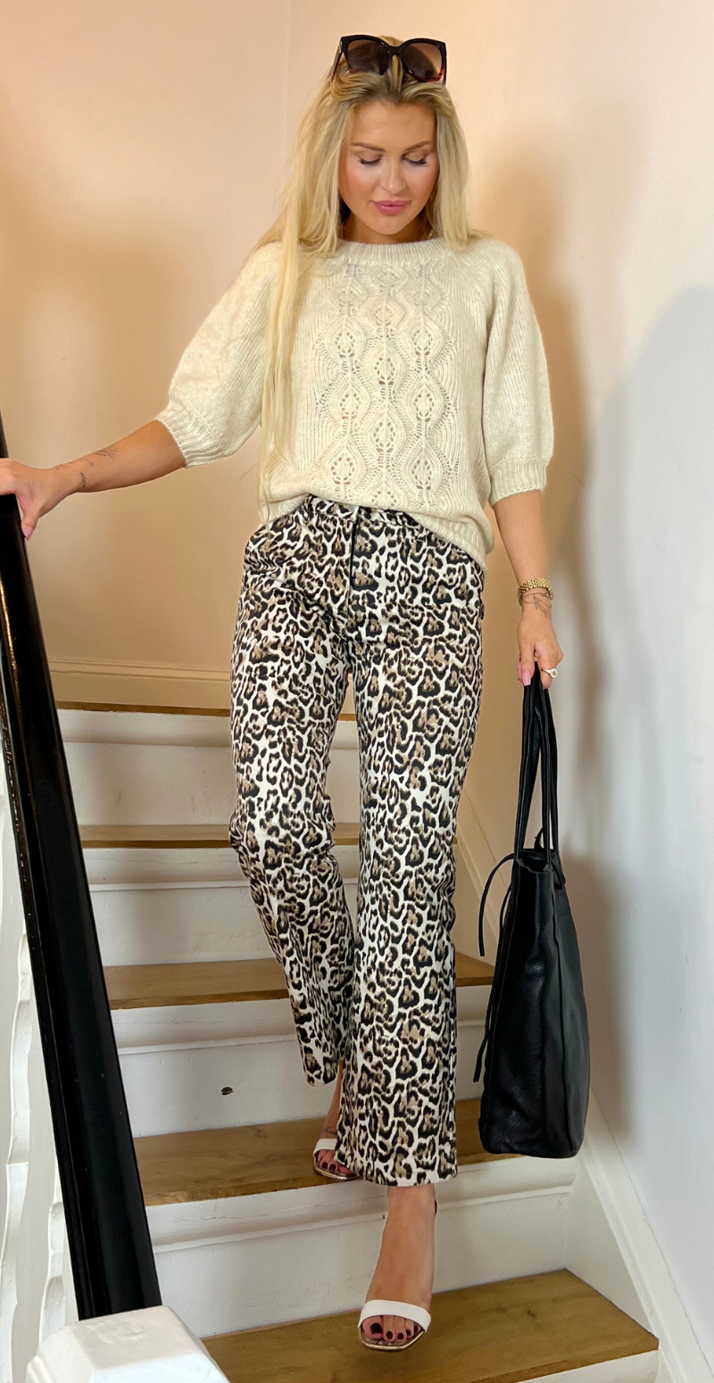 Isadora bukser rainy day w. silver mink