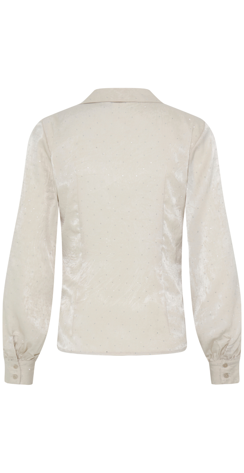 Halle bluse med similisten oatmeal B.young