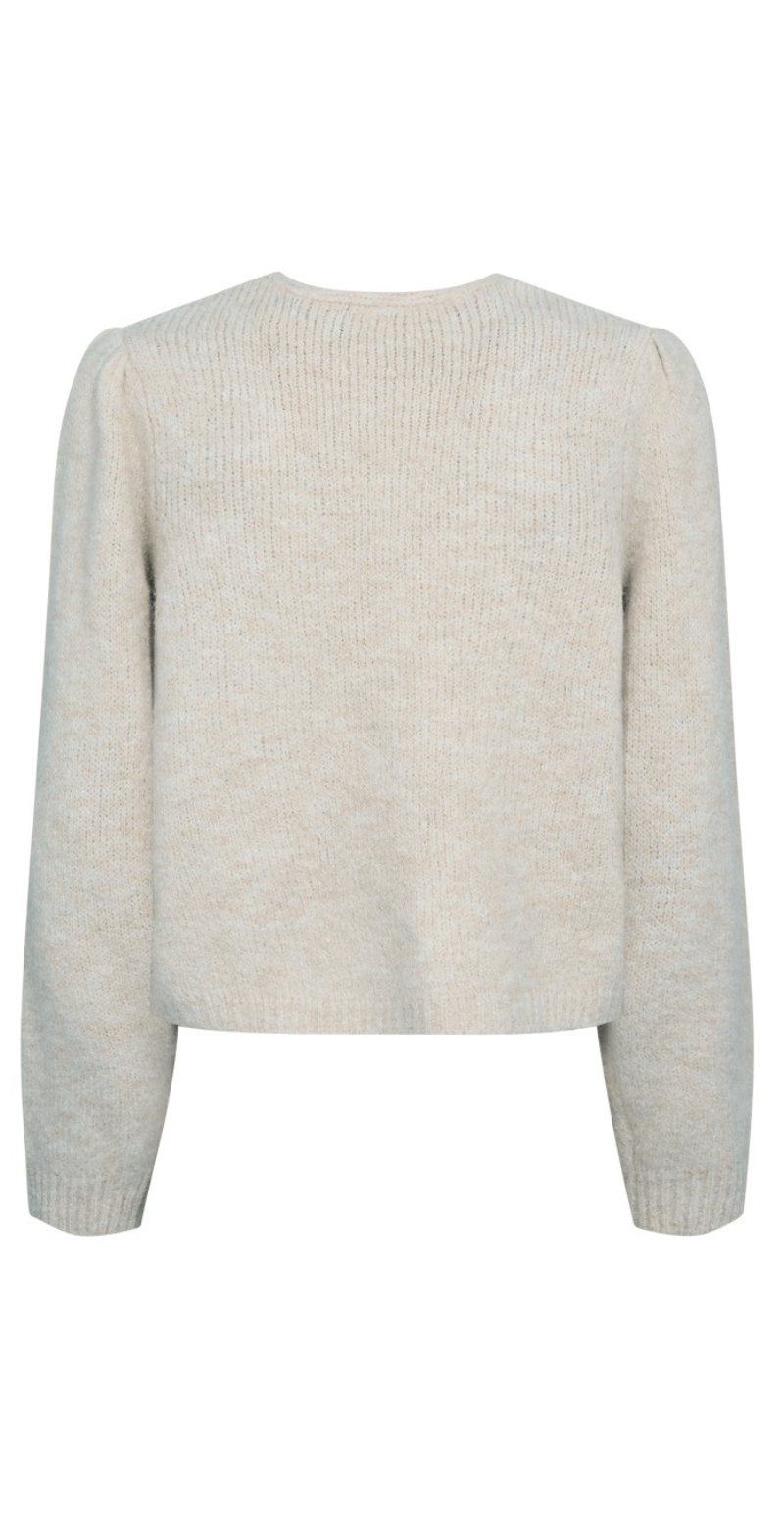 Lullo cardigan med bindebånd moonbeam melange Freeequent