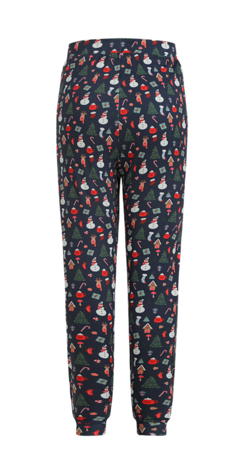 Alma bukser med juleprint cookiehouse navy Liberté