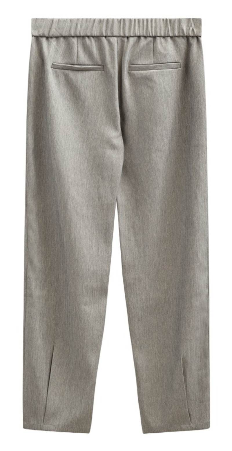 Caia bukser med læg light grey melange Freequent