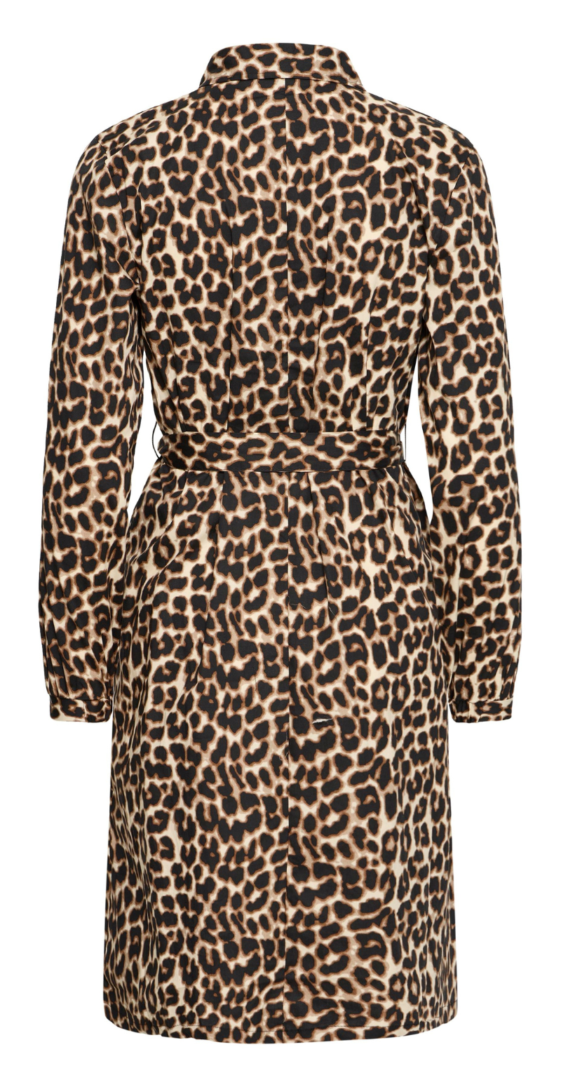 Henny kjole med bindebånd og leopardprint black mix B.young