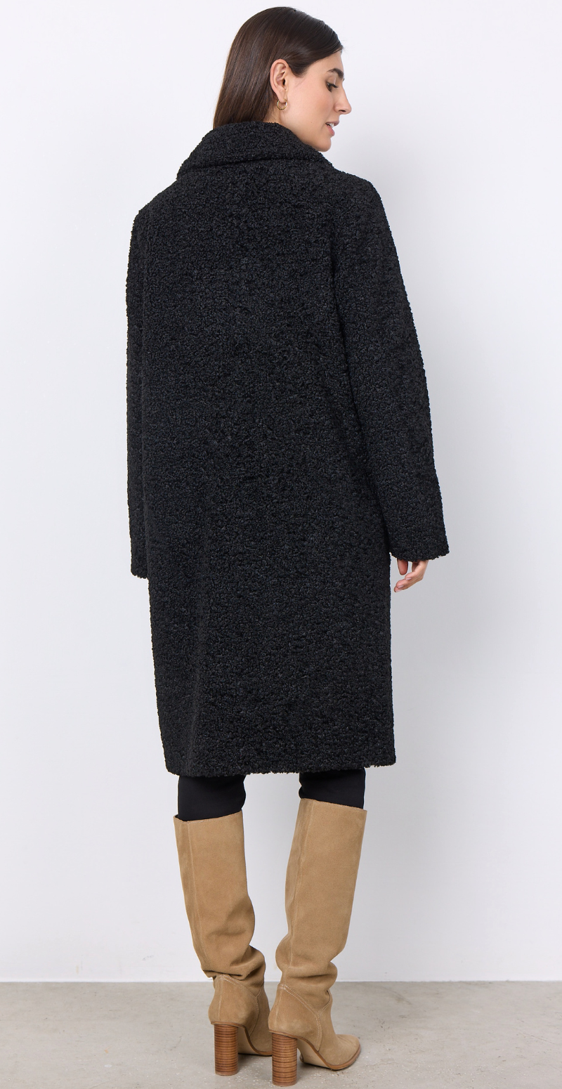 Mukite Teddy-Jakke Sort Soyaconcept