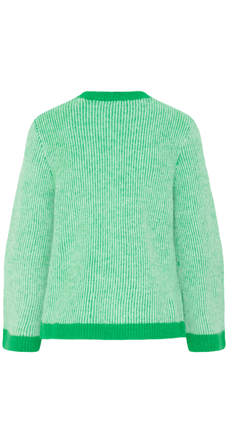 Minna jumper med striber leprechaun mix