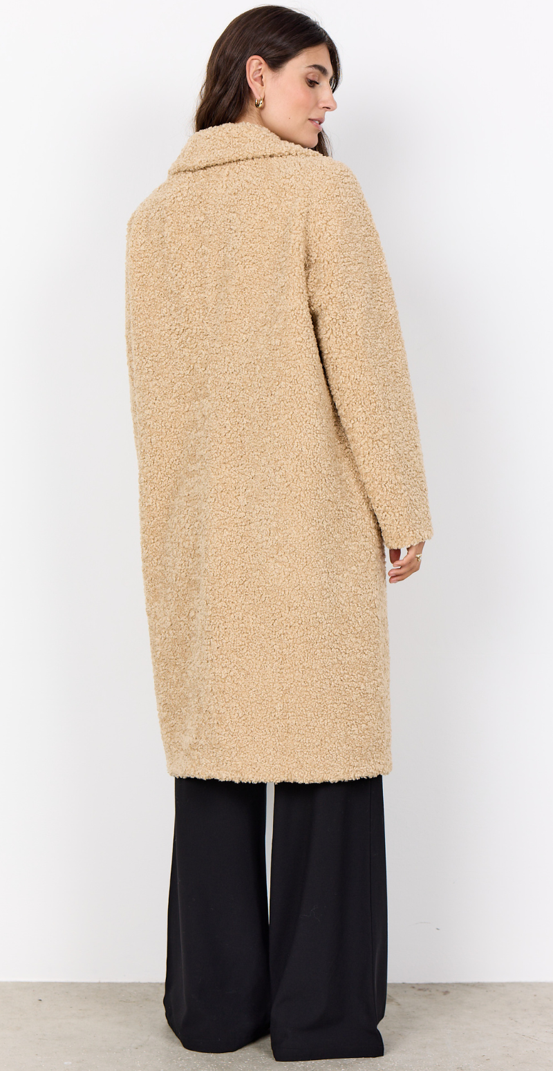 Mukite Teddy-Jakke Sand Soyaconcept