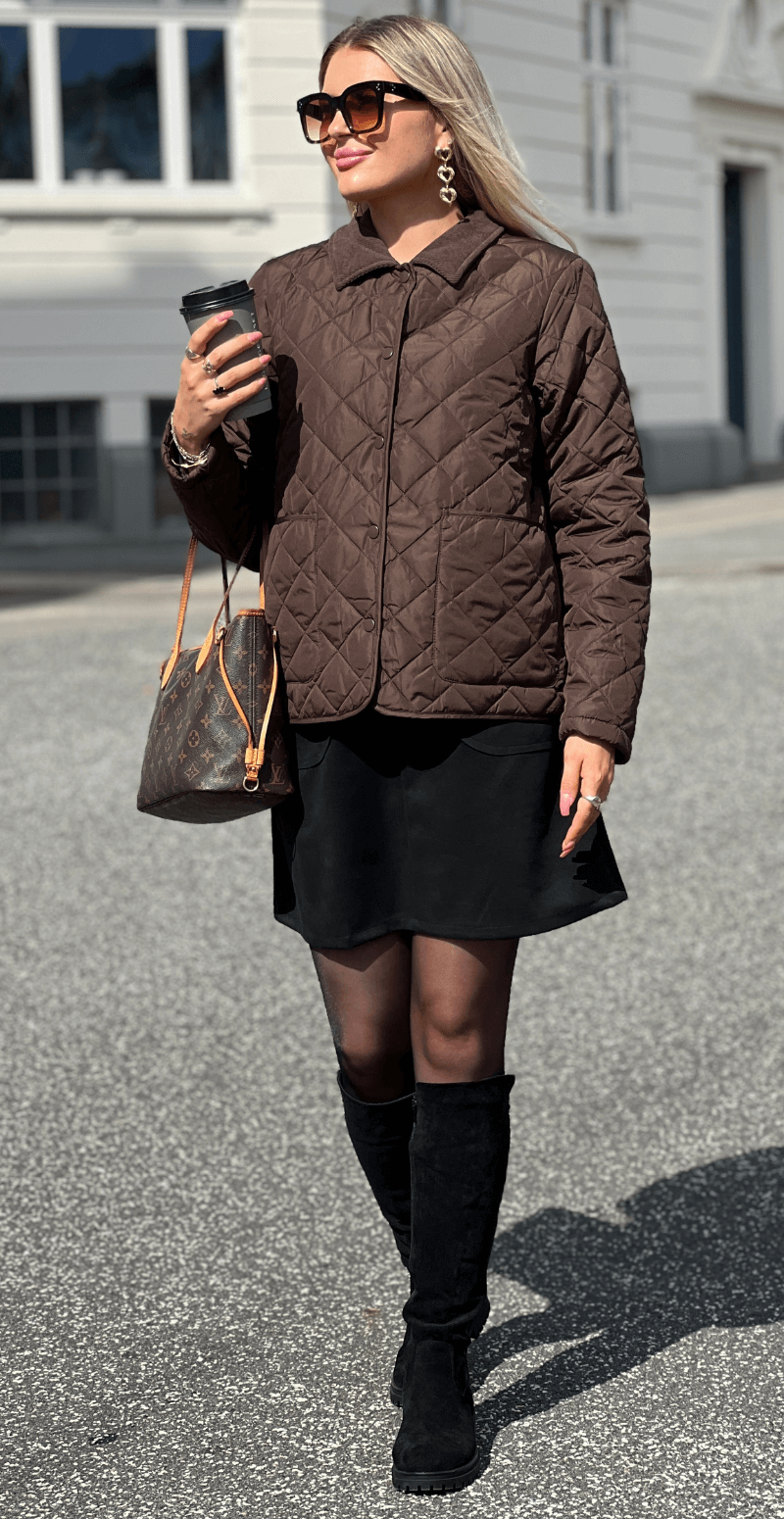 Fenya kort jakke brun