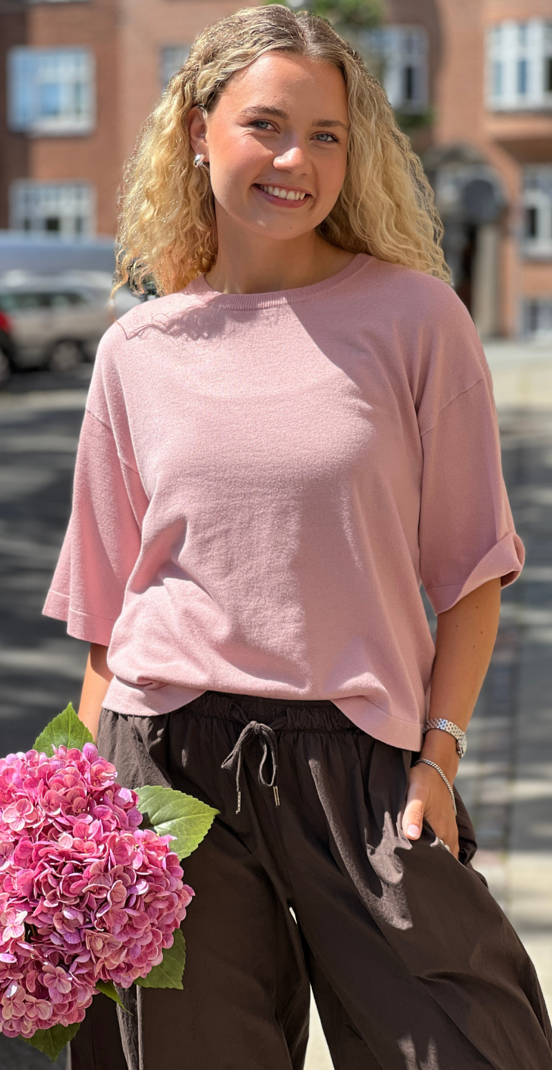 Conny pullover med 3/4 ærmer pale mauve Freequent
