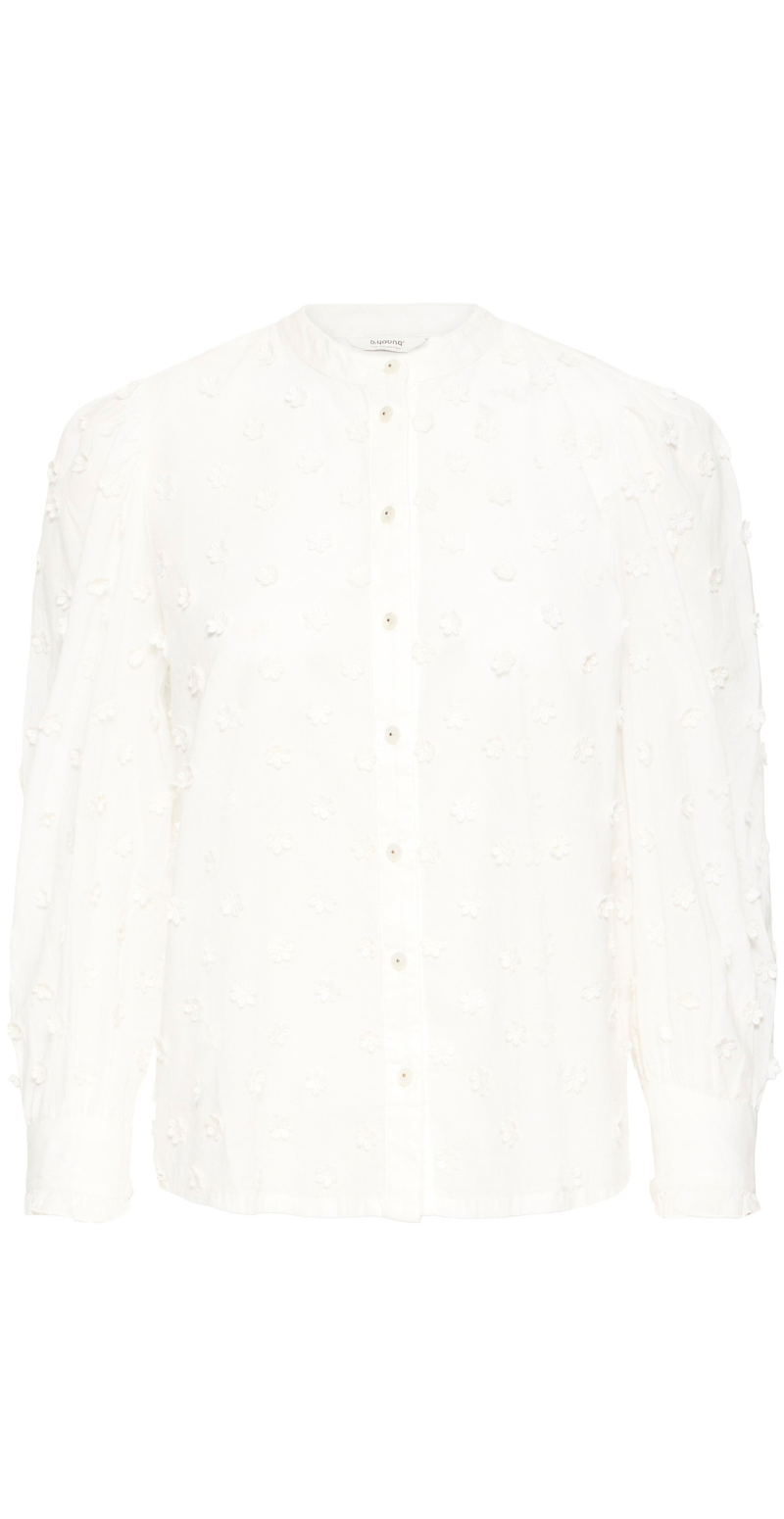 Isabeau bluse med påsyede blomster marshmallow B.young