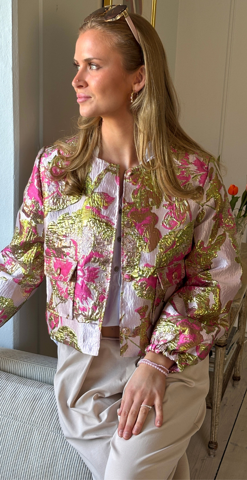 Fay jakke med gulddetaljer sweet lilac w gold Freequent