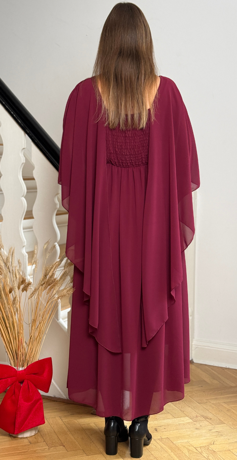 Forudbestil uge 45 Evelyn chiffon kjole med blomster blomme LikeLondon