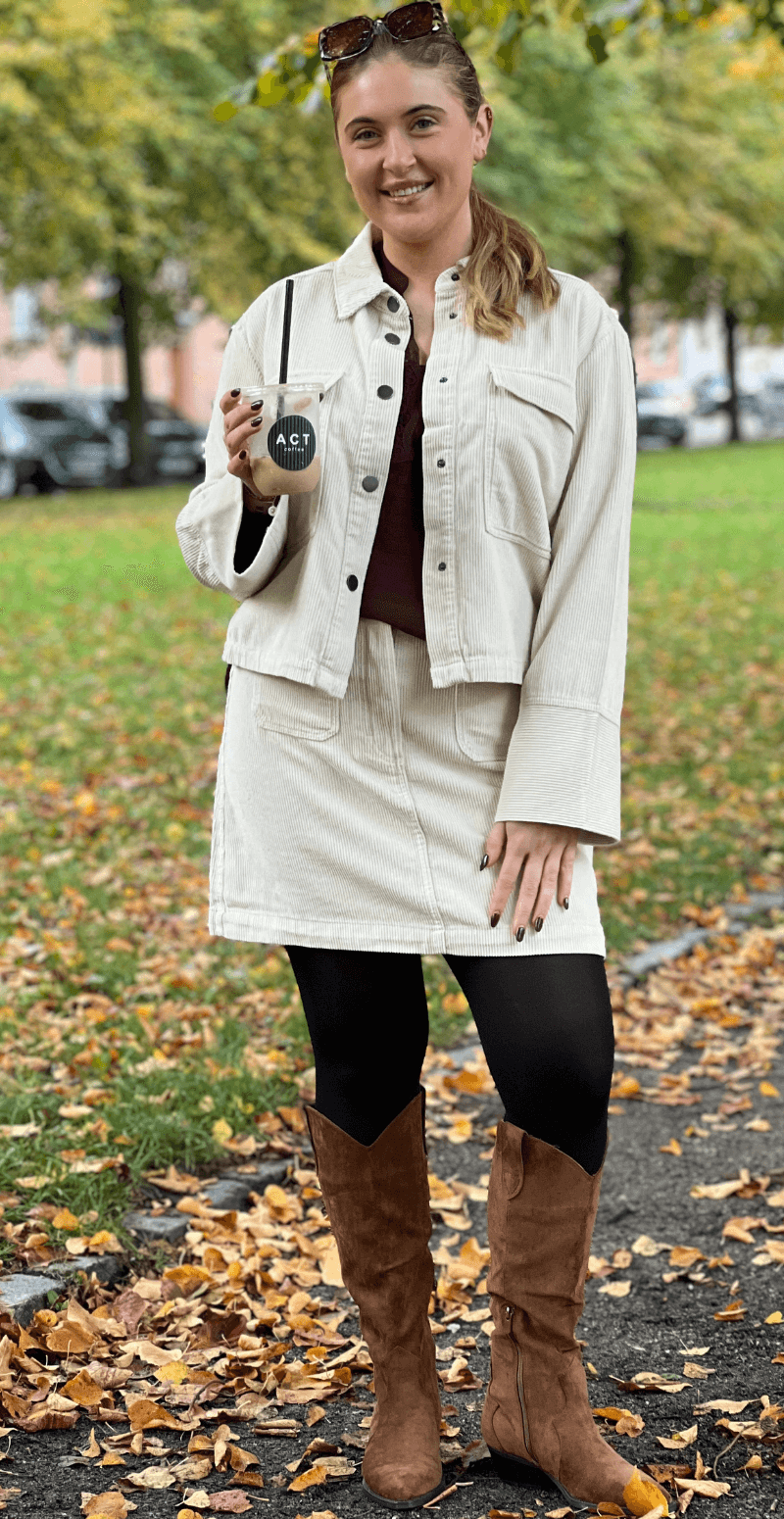 Danna skjorte i fløjl birch