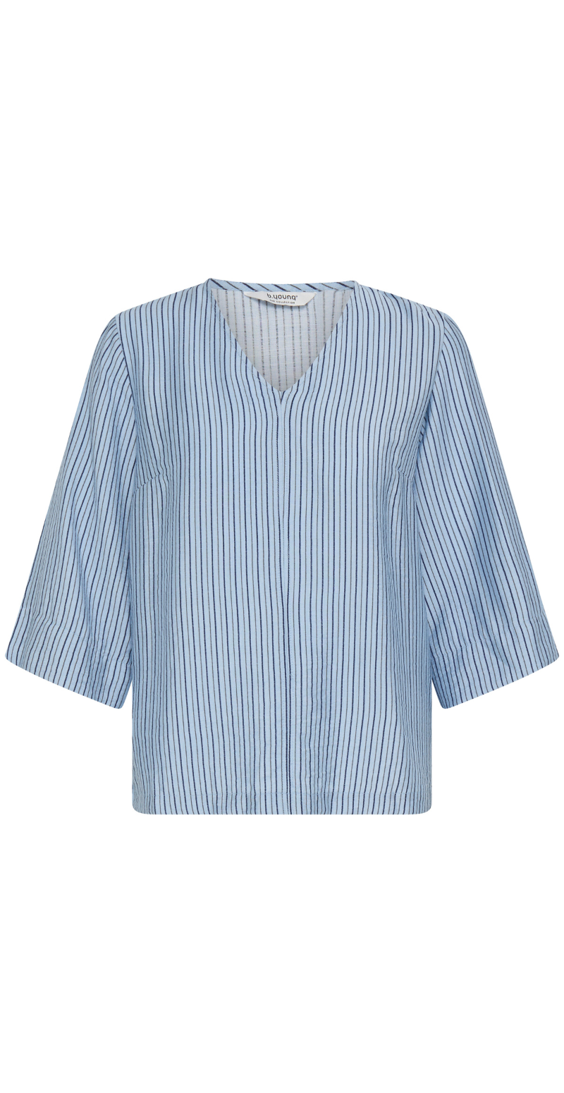 Fie bluse med v-hals og striber eclipse mix B.young
