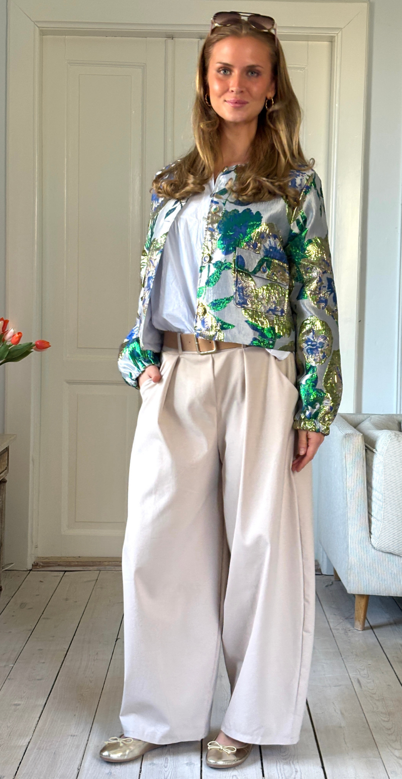 Fay jakke med gulddetaljer zen blue w. ultramarine Freequent