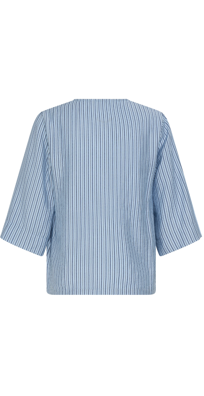 Fie bluse med v-hals og striber eclipse mix B.young