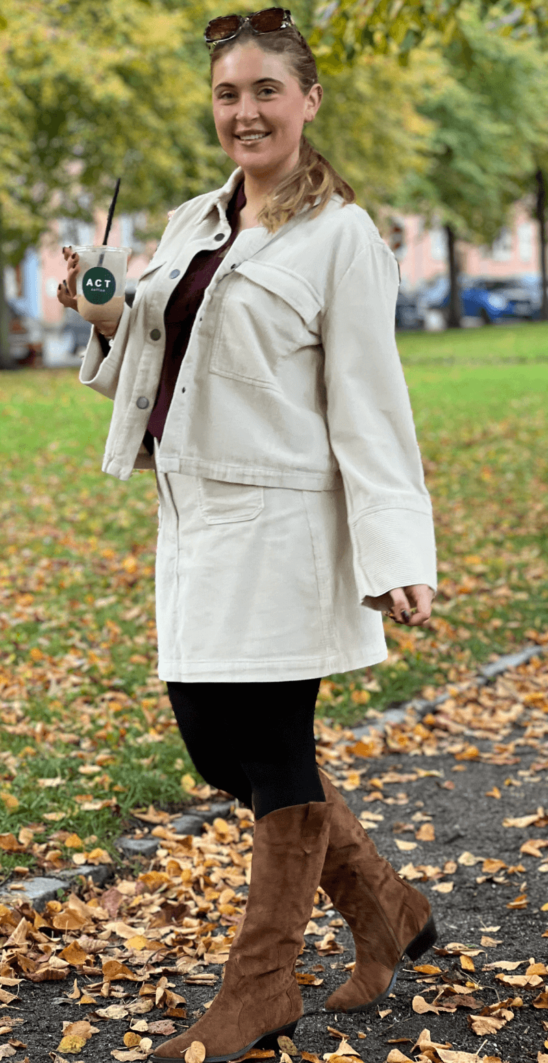 Danna fløjlsnederdel birch