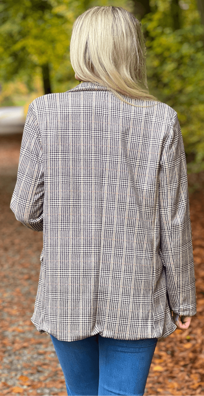 Cheryl blazer med tern beige LikeLondon